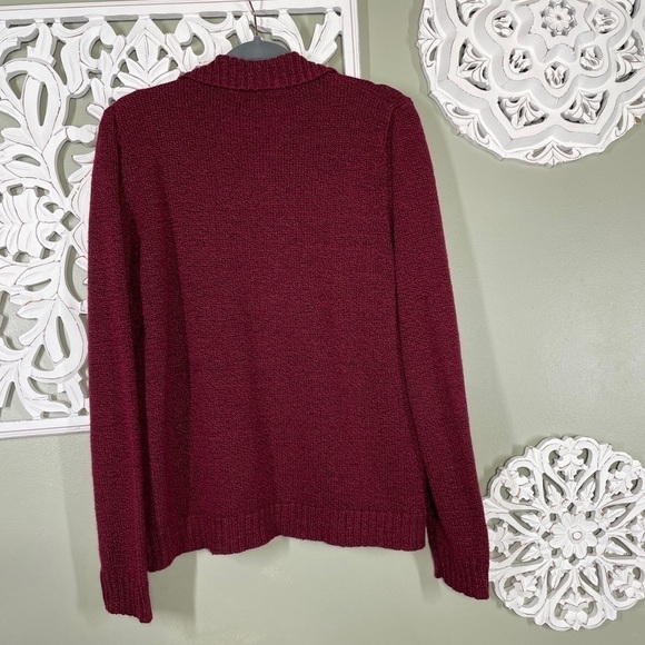 St. John's Bay Super Soft Red Pullover Sweater - Picture 3 of 5